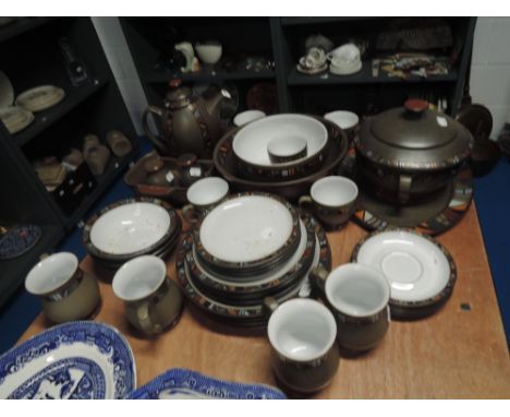 A part tea and dinner service by Denby in the Marakesh designCONDITION REPORT - FOOD STAINS ON PLATES AND BOWLS NO CHIPS NO V