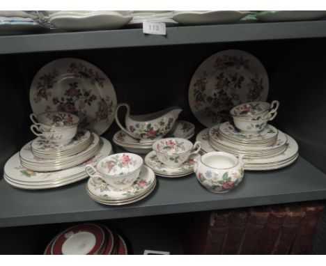 A part tea and dinner service by Wedgwood in the Charn Wood design