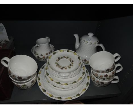 A part tea service by Alfred Meakin in the Ironstone pattern