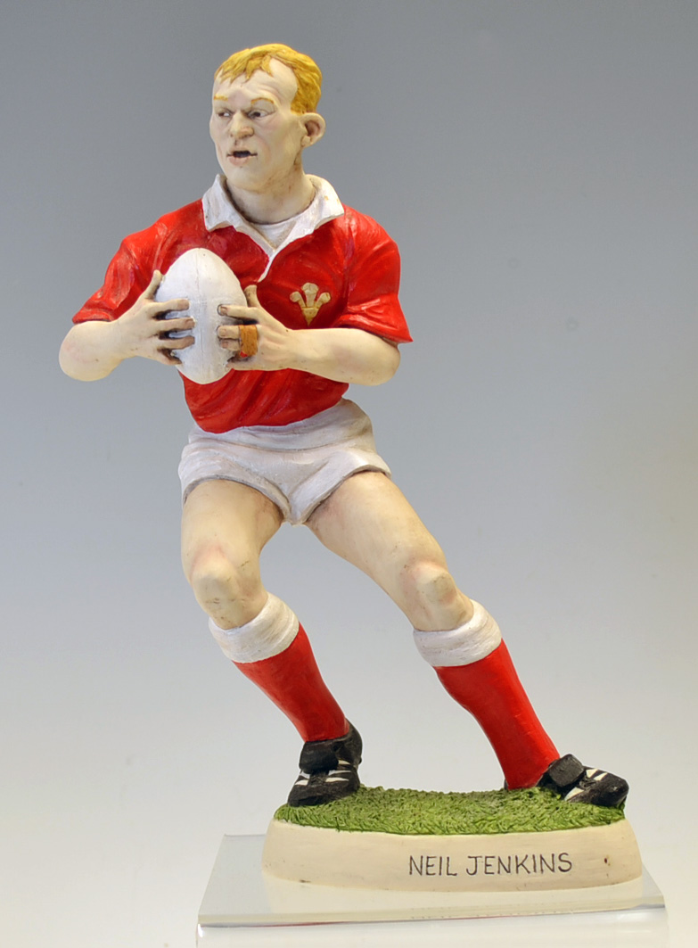 Original large Rugby "Action Neil Jenkins" Grogg Wales International Rugby figure ltd ed no 97