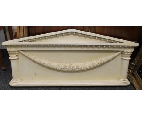 A reproduction of an antique architectural pilaster. 137 cm wide.