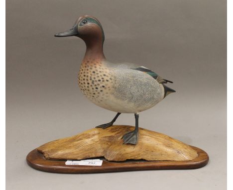 A decoy duck by R R Jeeves. 25.5 cm high.