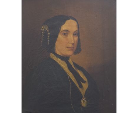 19TH CENTURY, A Portrait of a Lady, oil on canvas, framed. 49 x 59.5 cm.