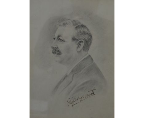 M C DOGGETT (20th century) British, A Portrait of the British Evangelist Rodney ''Gipsy'' Smith, pencil sketch, signed and da