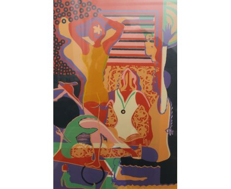 ROSLYN KIRSCH, Shape Up, limited edition screen print, numbered 5/10, signed in pencil to the margin, framed and glazed. 51 x
