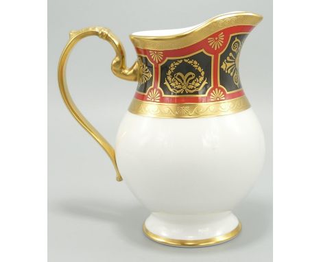 De Lamerie Fine Bone China heavily gilded Empire patterned Milk Jug, specially made high end quality item, Made in England 