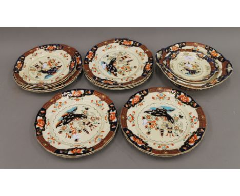 A quantity of Mason's Ironstone plates