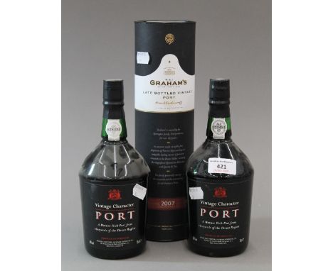 W&amp;J Graham's Late Bottled Vintage Port 2007, single bottle, together with St. Michael Vintage Character Port, two bottles