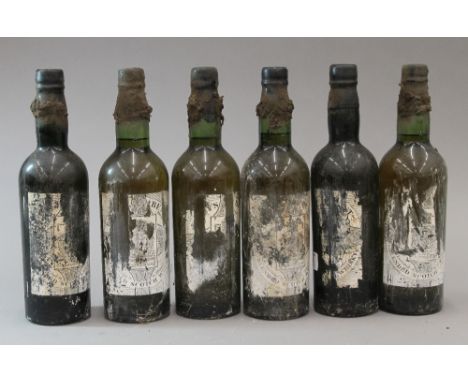 Six bottles of early 20th century Berry Bros and Rudd Limited Blended Scotch Whisky, with wax seals