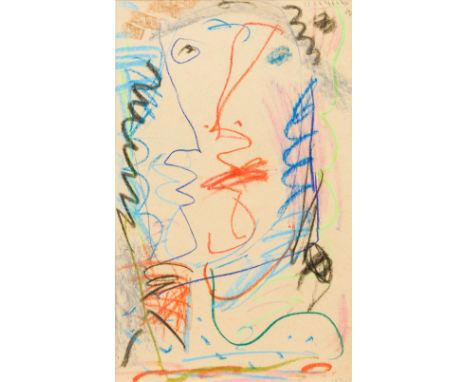 ROY TURNER DURRANT (1925-1998) British (AR), Abstract Portrait, chalk and pastel, signed, dated and number 283143, framed and