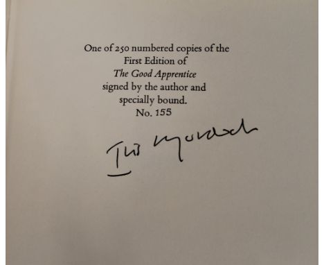 Iris Murdoch, The Good Apprentice, 1985, limited first edition, signed by the author, specially bound and numbered 155/250, C