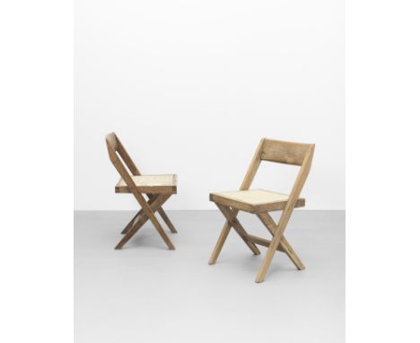 Pierre JeanneretPair of 'Library' chairs, model no. PJ-SI-51-A, designed for the Punjab University Library, Chandigarh, circa