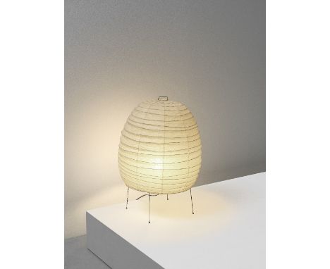 Isamu Noguchi'Akari' light sculpture, model no. 20N, 1970s-1980sWashi paper, bamboo, painted steel.58 cm high, 42 cm diameter