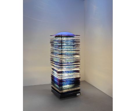 Ugo La Pietra'Catasta' floor lamp, 2007Acrylic, painted metal. 145 x 50 x 50 cmProduced by Superego, Italy. Metal label print