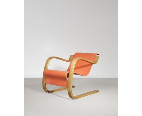 Alvar AaltoRare armchair, model no. 42, designed 1932, executed 1930s-1940sPainted birch-veneered bent plywood, bent laminate