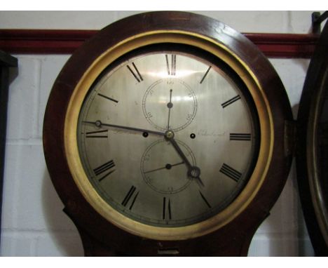 A late 18th Century Scottish longcase clock, with black Roman numerals to the 31cm diameter silvered face, enclosing seconds 