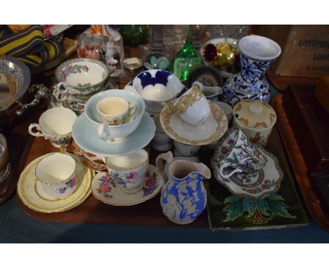 A Tray of Ceramics to Include Coalport Indian Tree Cups and Saucers, Coalport Batwing, Coffee Cans and Saucers, Bunnykins Pre
