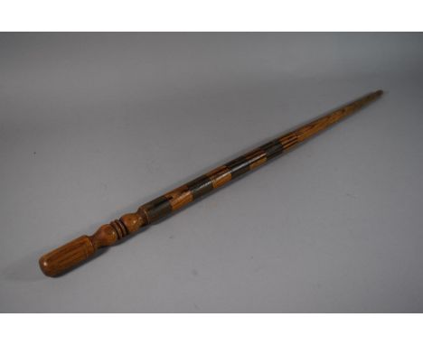 A Tapering Cylindrical Banded Pacing or Marching Stick (?) 75cm Long 