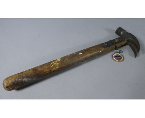 Railway Interest. A Hammer Stamped "LMS" and "Made by Brades No.1738" Together with NUR Enamel Pendant 
