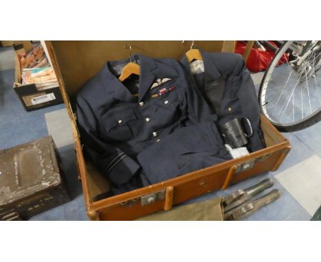 A Vintage RAF Uniform and a Mess Kit Belonging to Flt. Lt J O'Hara Together with Presentation Tankard Dated 1958, Dog Tags an