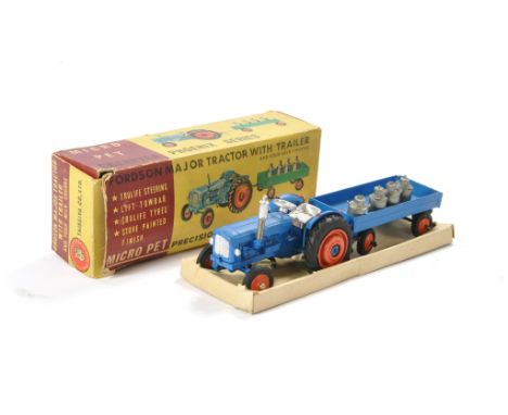 Clifford for Taiseiya, Japan (Micro Pet, Cherryca Phoenix Series) Fordson Major Tractor with Trailer and Milk Churns. (a copy