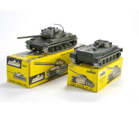 Solido duo of diecast Tank issues. Both excellent in boxes. 