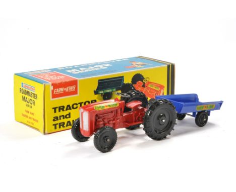 Lone Star No. 1258 Roadmaster Major Series Tractor and Trailer set. Red and Blue. Generally excellent with little sign of wea