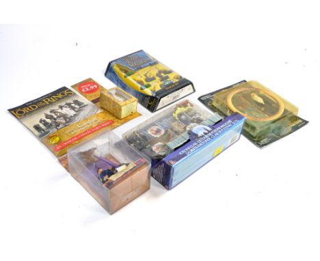 Harry Potter and Lord of the Rings early issue toy sets as shown including Mattel Potion Class. All look to be unopened, pack