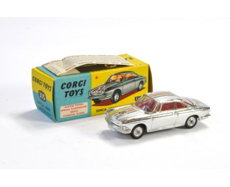 Corgi No. 315 Simca 1000 Competition Model. Silver Plate / Chrome with red interior, racing no. 8 Excellent with very little 