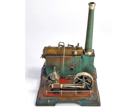 Marklin Horizontal Steam Engine which looks to be predominantly complete. Conditions of recent storage has resulted in surfac