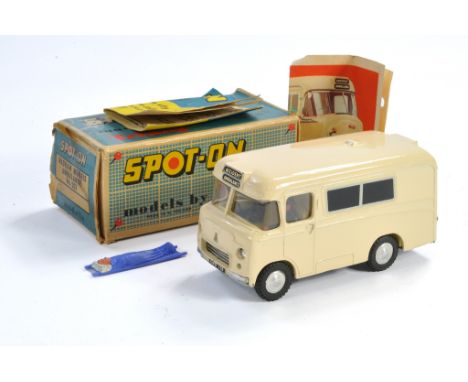 Triang Spot-On No. 207 Wadham Morris Ambulance. Cream with off-white / cream interior inc figures plus stretcher. Generally v