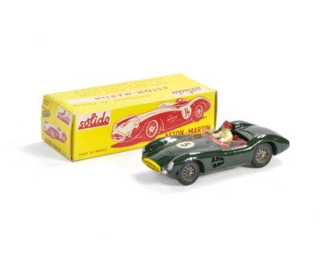 Solido No. 107 Aston Martin 3L Racing Car. Dark Green. Generally excellent, little sign of wear in excellent original box. 