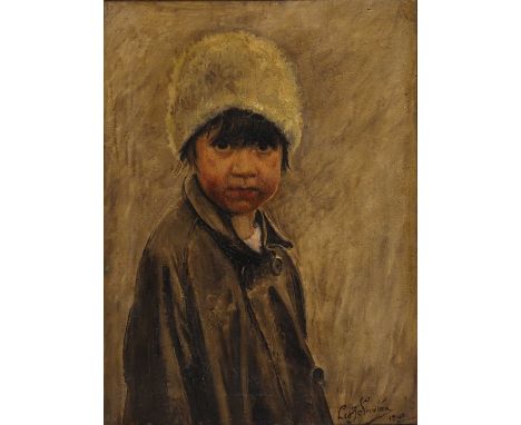 Leo J Saxton (20th century)Study of a young boysigned and dated 'Leo.J.Saxton/1940' l.r., further inscribed by the artist on 