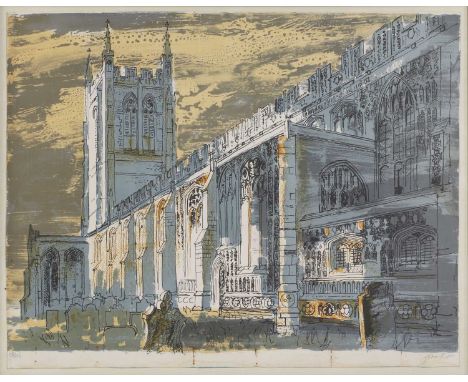 ▴ John Piper CH (1903-1992)'Long Melford Church' (Levinson 336)lithograph in colours, published by Curwen Studio,1982, signed