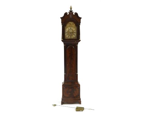 A mahogany eight-day longcase clock,the arched brass dial signed Francis Perigal, Royal Exchange, London, with a silvered str