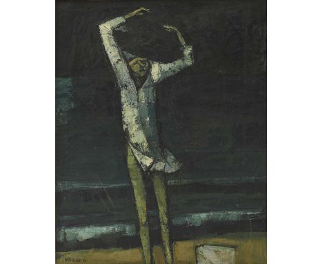 ▴ Paul Millichip (1929-2018)Figure with outstretched armssigned and dated 'Millichip '56' l.l., oil on canvas76 x 61cmConditi