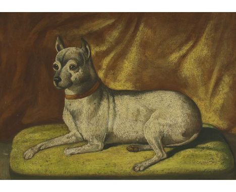 English School, 20th centuryBull terrieroil on board33 x 46cmCondition Reportoverall: 57.5 x 69.5cmLight surface dirt. Unexam