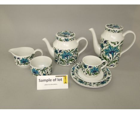 A quantity of Midwinter Spanish Garden pattern wares designed by Jessie Tait, including three tureens  and covers, pair of sa