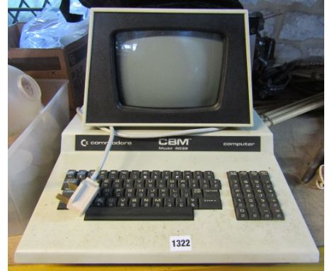 A Commodore CBM model 4032 computer, with original software manuals, etc