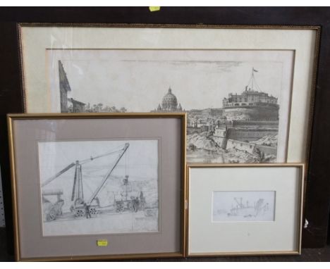 19th century school - Study of sailing barges, pencil on paper, unsigned but inscribed Morning Light - Chatham, dated 1833, 8