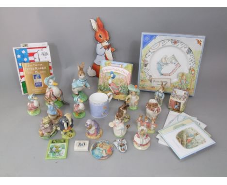 An extensive collection of ceramic Beatrix Potter figures by Beswick and Royal Albert; together with a Wedgwood Beatrix Potte