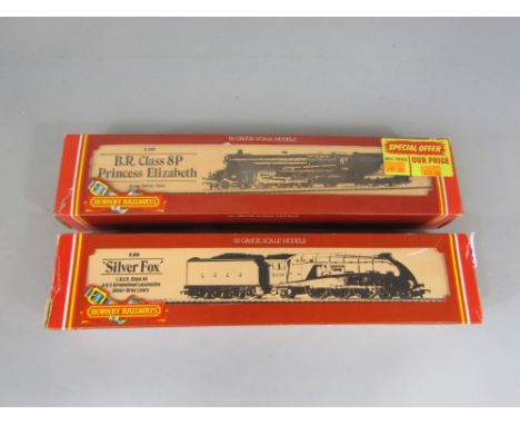 A Hornby 00 gauge R.080 BR Class 8P 4-6-2 locomotive and tender - Princess Elizabeth, boxed, together with an R.099 LNER A4 C