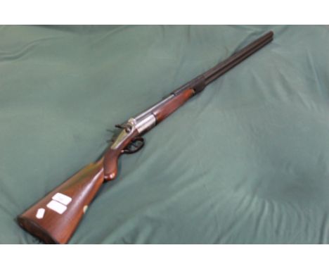 12B C.H Crawford side by side double trigger hammer gun with 30" barrels, overall 46 1/2", length of pull 14", serial number: