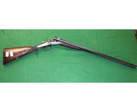 12 Bore G.B.Richardson of Barnard Castle double barrel hammer shotgun, NVN, barrel length 30", length of pull 14"(Shotgun Cer