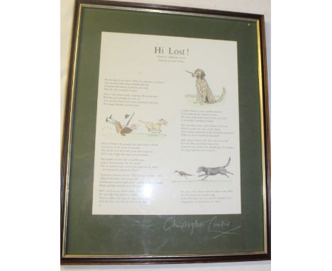 Lionel Edwards ltd. ed. print depicting the hunt with hounds signed by artist in pencil, framed, H45cm W59cm, Lionel Edwards 