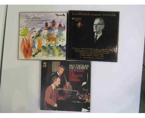 Classical: Three classical music boxsets to include Klemper Conducts Wagner (Columbia stereo SAX 2347-2348), Britten:The Prin