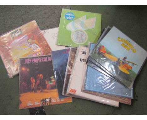 Twenty one assorted LPs by 1960's and 70's artists including Led Zeppelin, Deep Purple, Van Morrison, Mu, Skylark, Family, th