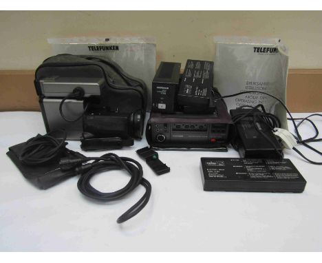 A Ferguson Videostar camera and accessories and a Telefunken 1900m video recorder