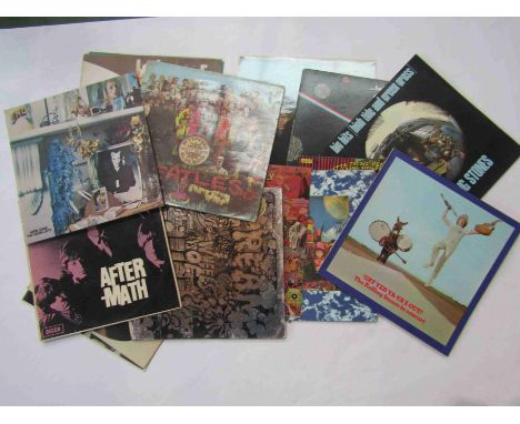 A collection of LP SLEEVES ONLY including Eno, Stefan Grossman, Led Zeppelin, The Beatles, Cream, Ginger Bakers Airforce, Iro