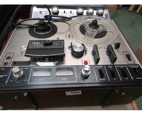 An Akai 4000DS reel to reel tape recorder